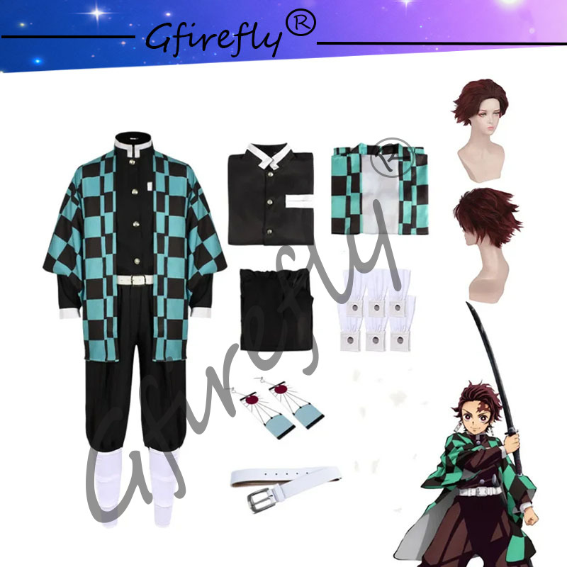 Anime Cosplay Manga - Kamado Tanjirou kostum Cosplay, Set seragam