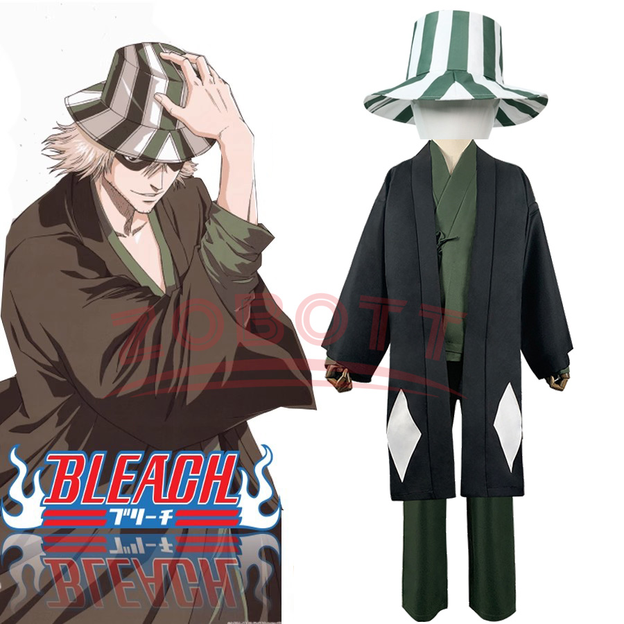 Bleach Captain Coat - Topi Kostum Cosplay Anime Bleach Urahara
