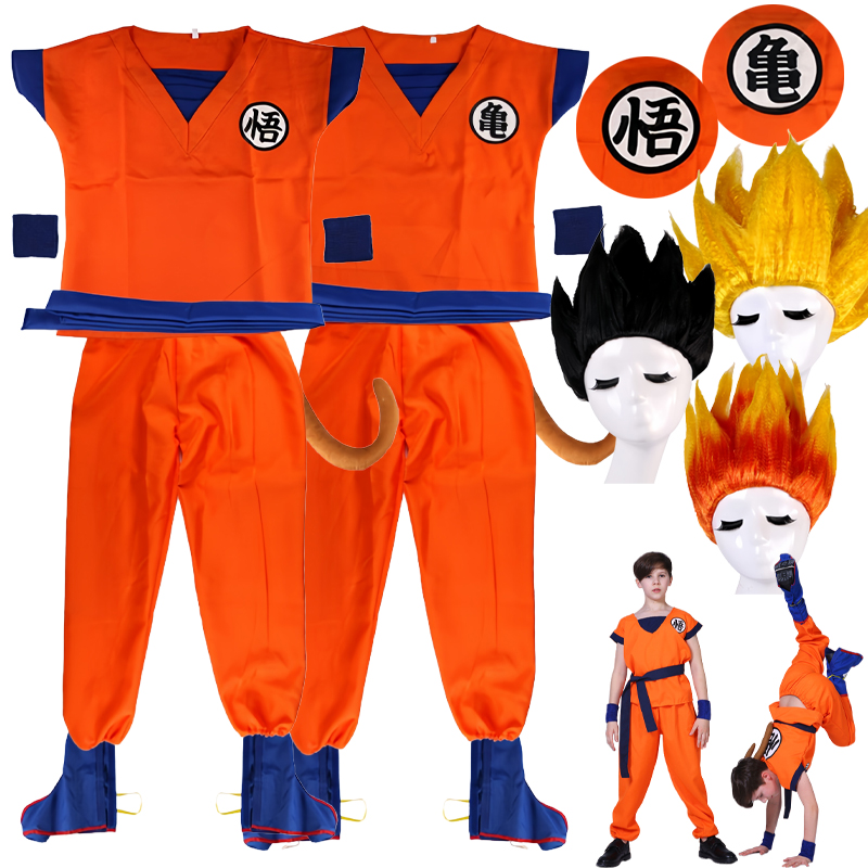 Anime Cosplay Kid - Kostum Halloween Goku Dewasa Anak-Anak Son