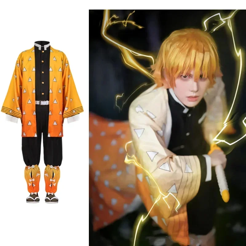 Cosplay Anime Zenitsu - 2026 Anime Pembunuh Kimetsu Agatsuma Zenitsu