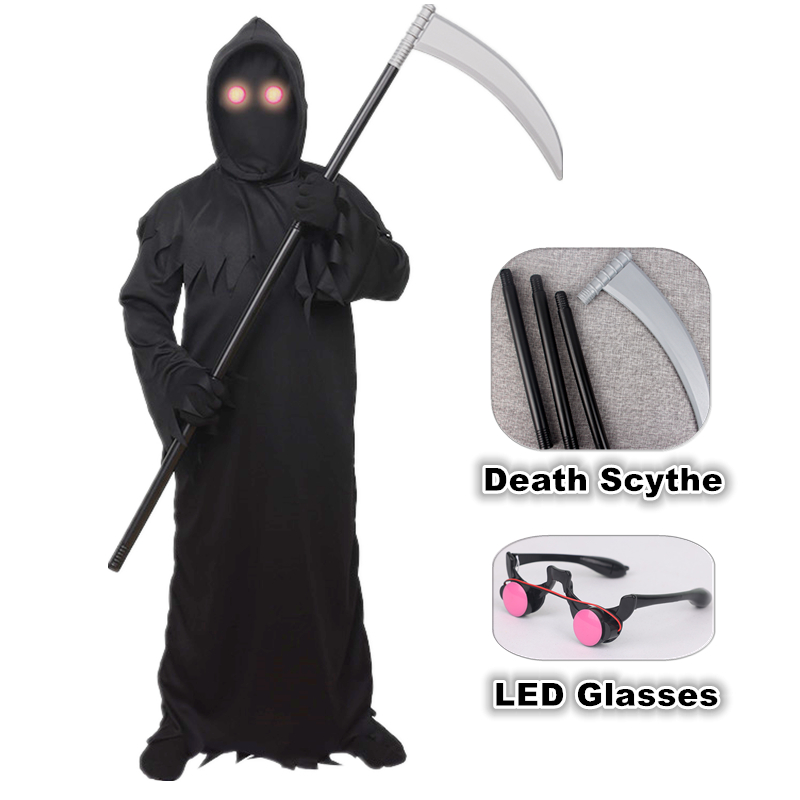 Anime Cosplay Eyes - Kostum Horor Grim Reaper Halloween, Topi