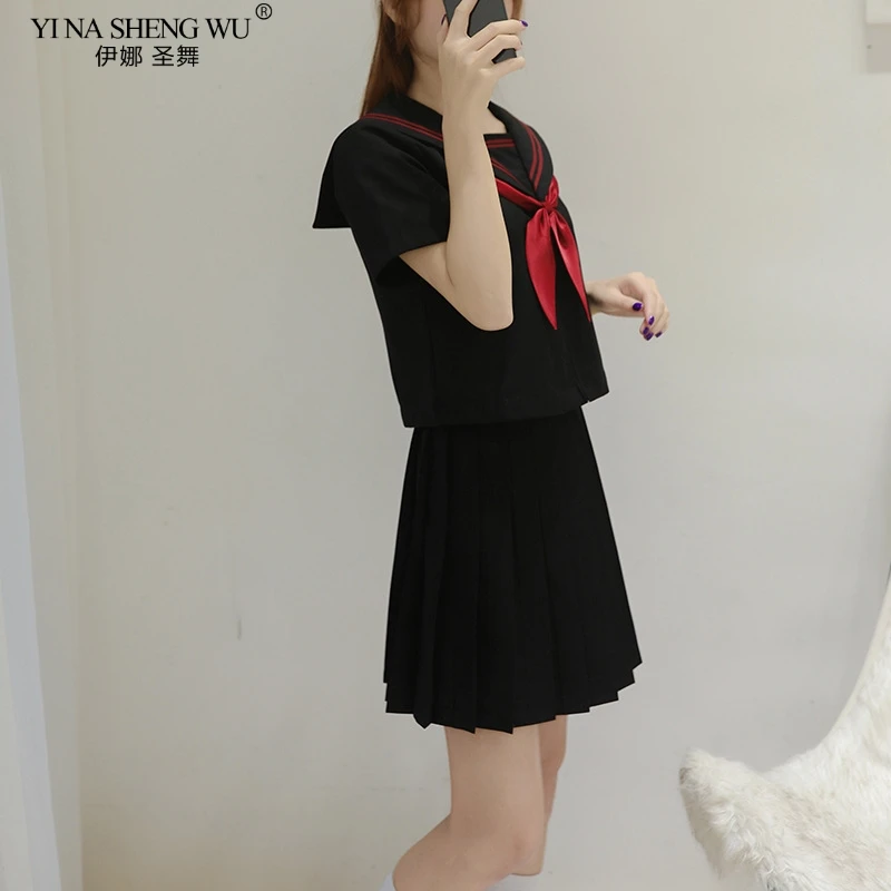 Anime Cosplay Korean Girl - Seragam Sekolah Gaya Kolej Hitam Ortodoks