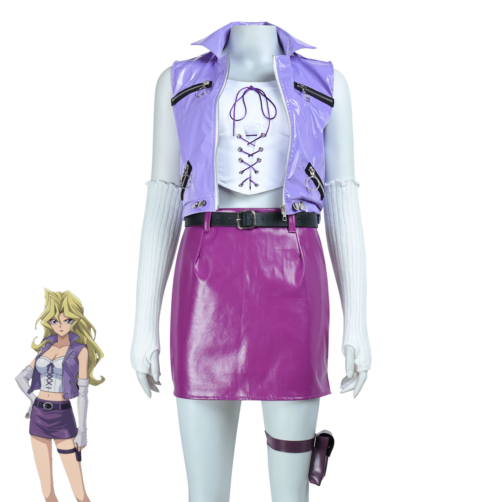Anime Cosplay Youtube - Set Kostum Cosplay Yu-Gi-Oh Mai Valentine,
