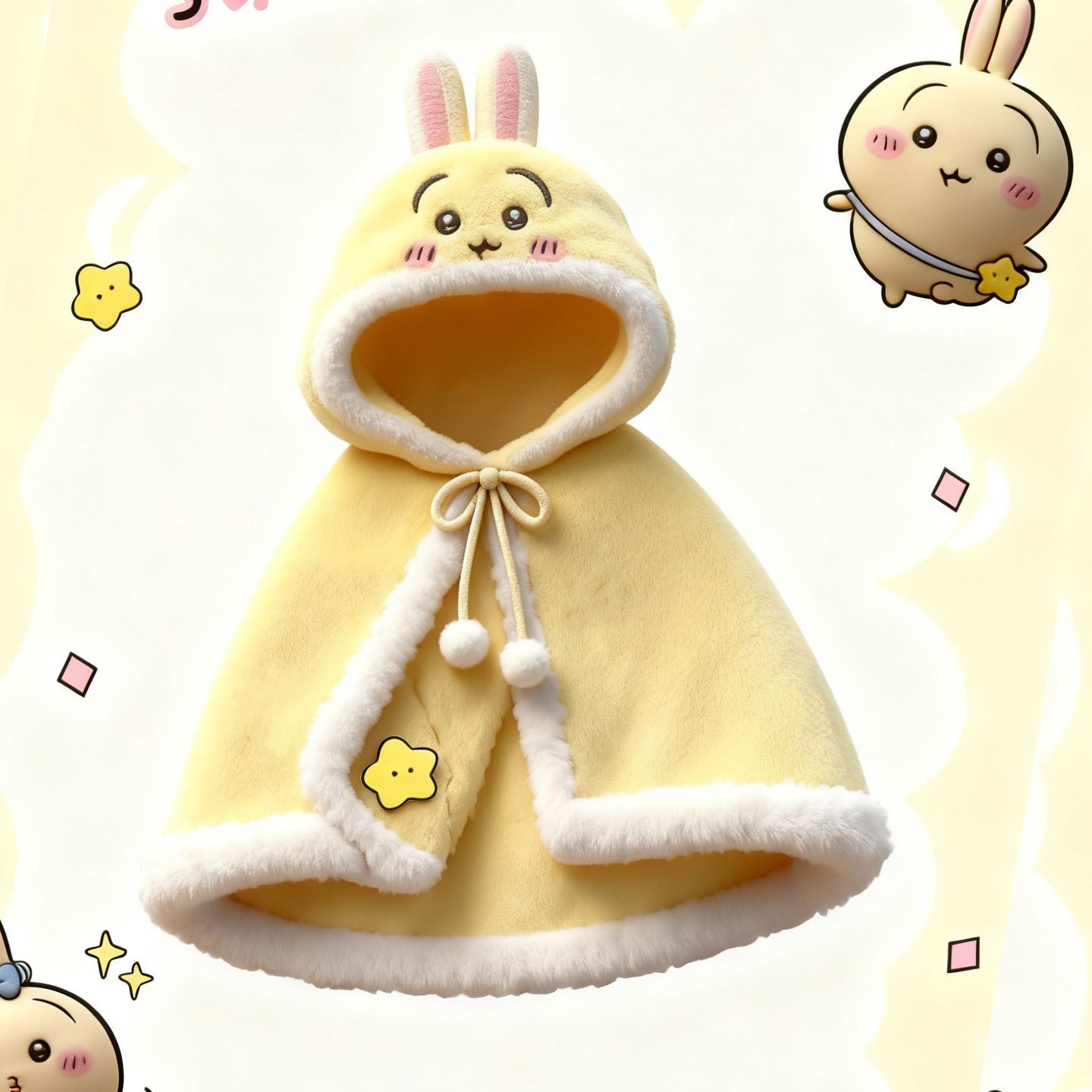 Anime Cosplay Thick - Jubah Berkerudung Chiikawa Usagi Kartun Baru