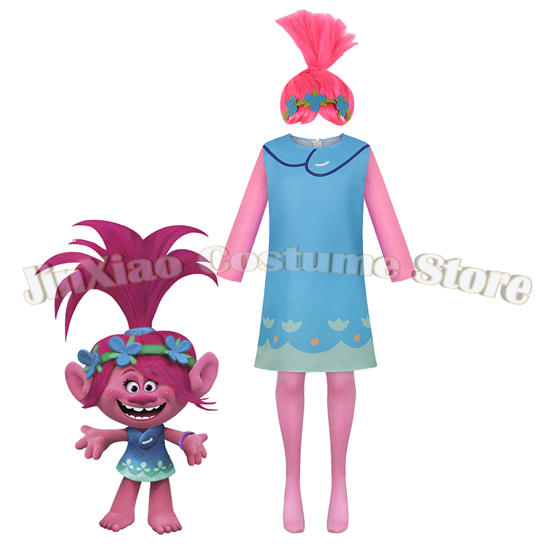 Anime Cosplay Kid - Kostum Putri Ajaib Poppy Pakaian Anak