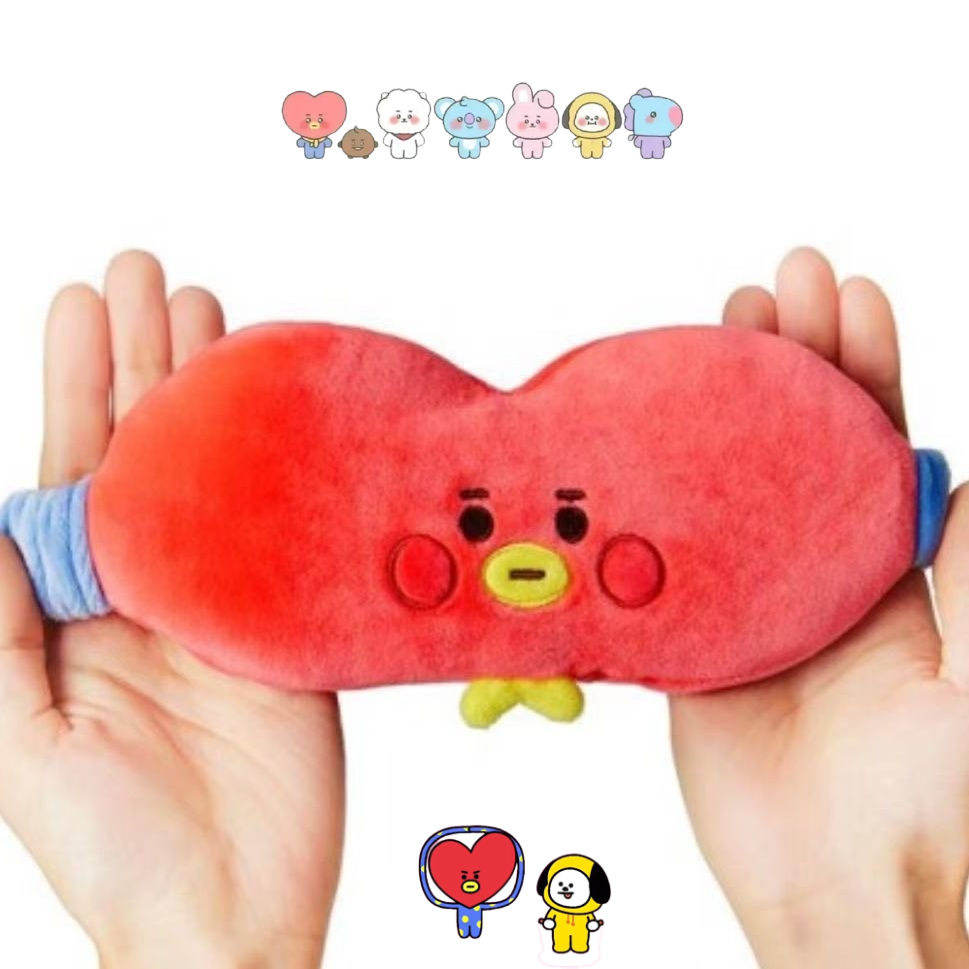 Anime Cosplay Eyes - Masker mata boneka plush BT21 imut