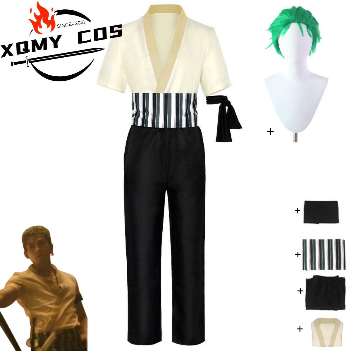 Anime Cosplay Kid - XqNew Kostum Cosplay Film Anime Roronoa
