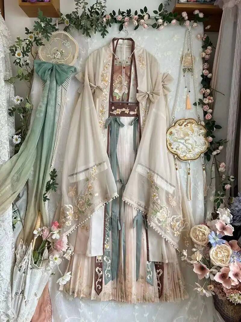 Anime Cosplay Youtube - Gaun Hanfu Wanita Tionghoa Kuno, Set