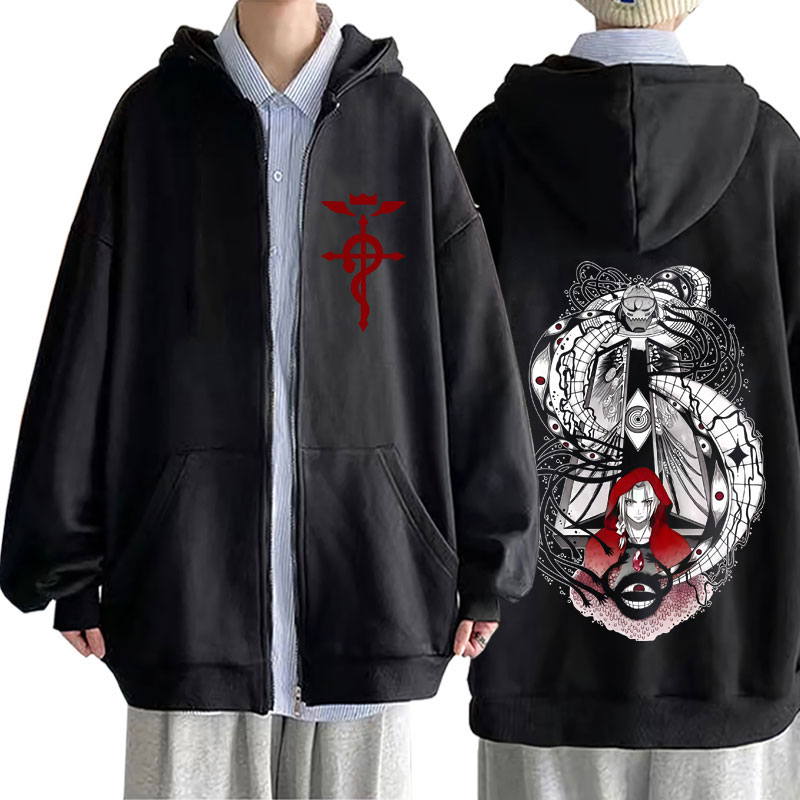 Fullmetal Alchemist Coat - Hoodie Zipper Fullmetal Alchemist Edward Elric