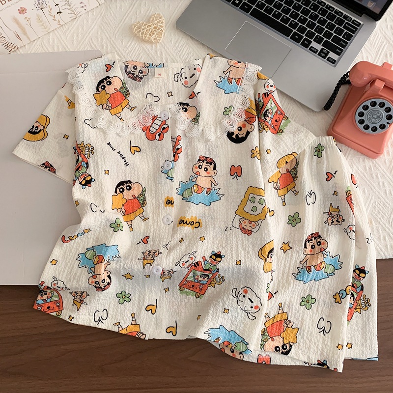 Anime Cosplay Korean Girl - Set Piyama Anak-anak Anime Musim Panas