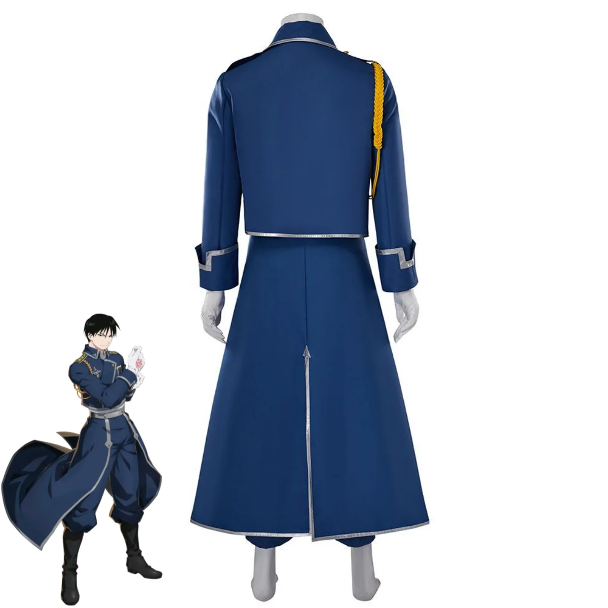 Fullmetal Alchemist Coat - Kostum Cosplay Roy Mustang Seragam Militer