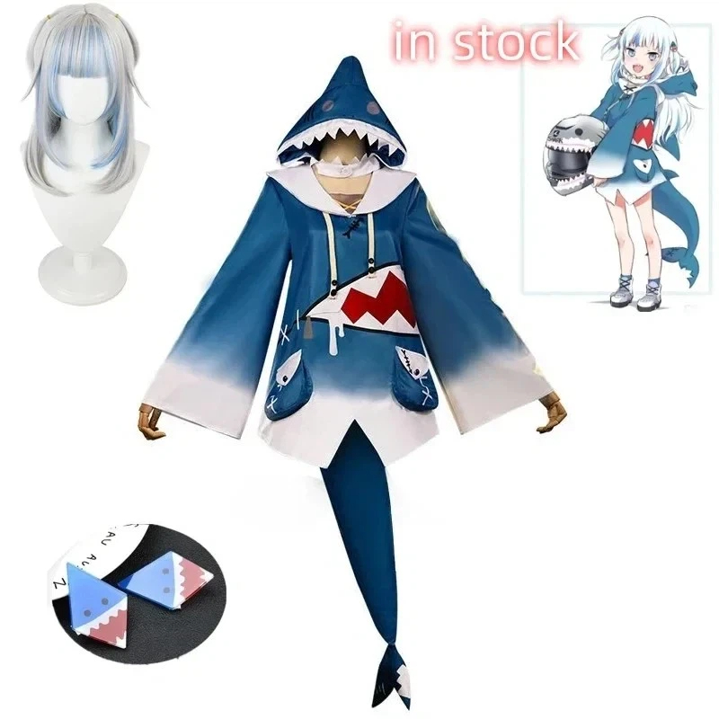 Anime Cosplay Youtube - Kostum Cosplay Hololive ENG Gawr Gura,