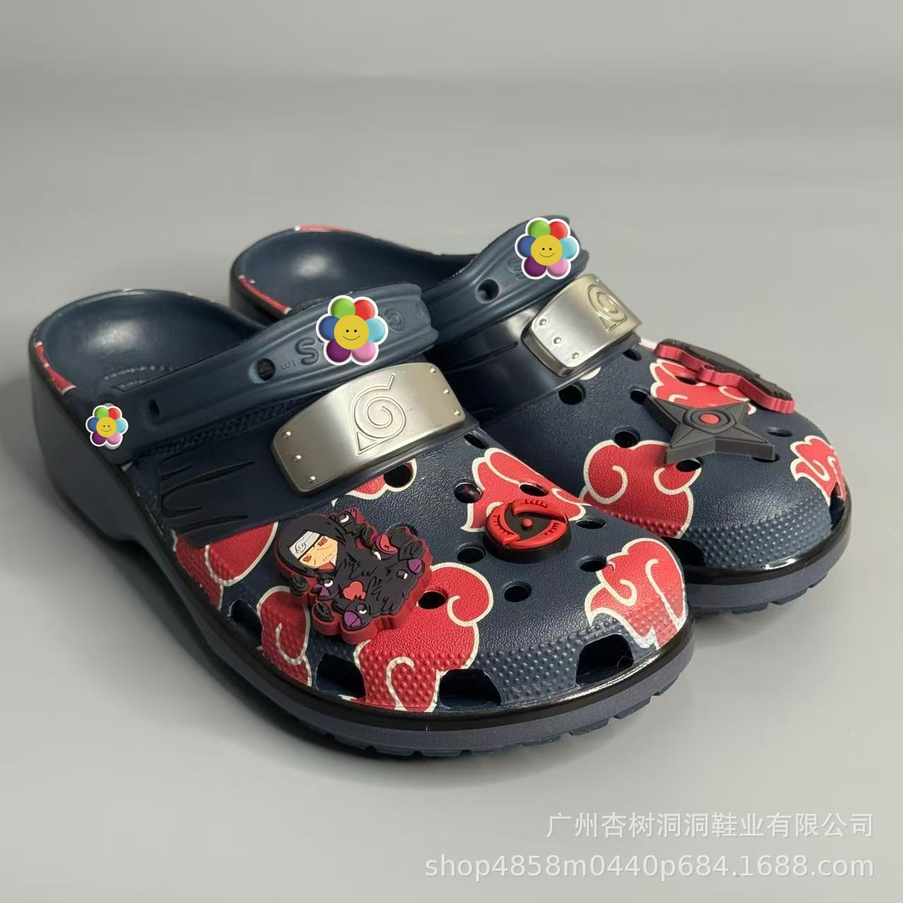Naruto Akatsuki Red Cloud Plat - Anime Cosplay Thick ulasan dan harga