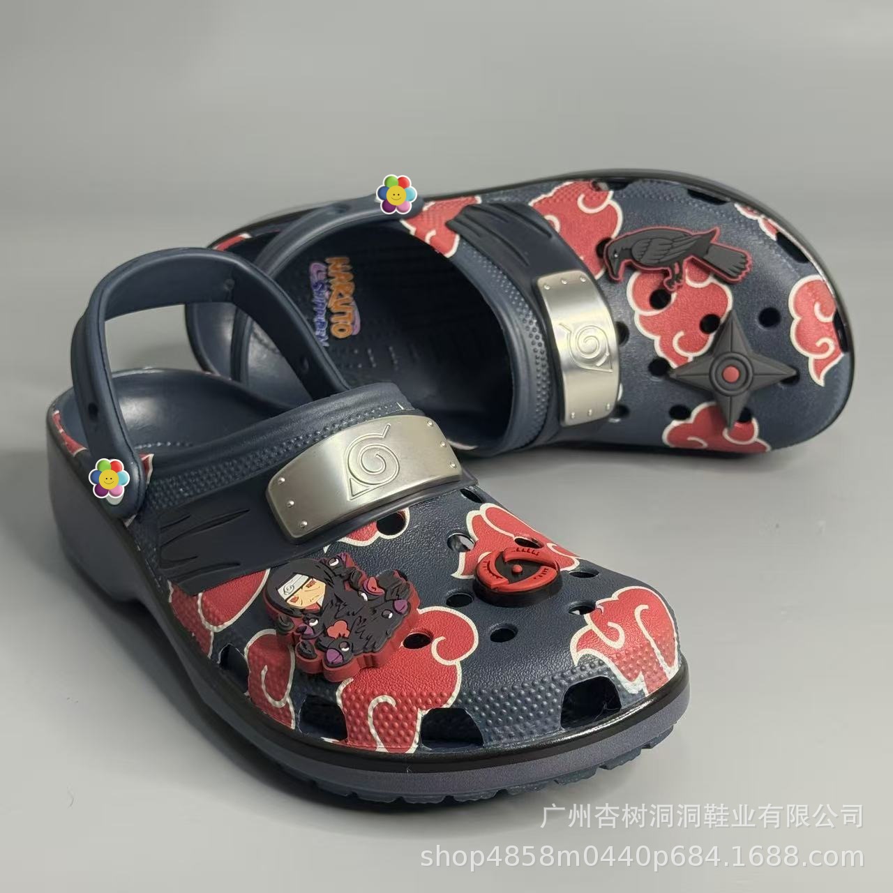 Naruto Akatsuki Red Cloud Plat - Anime Cosplay Thick ulasan dan harga