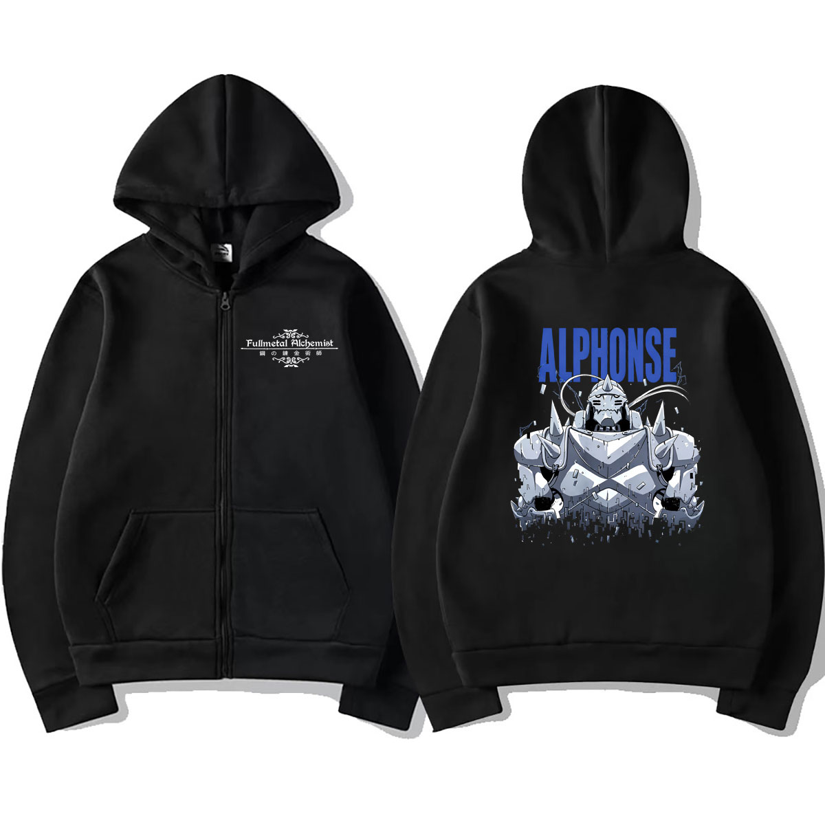 Hoodie Zipper Grafis Anime Ful - Fullmetal Alchemist Coat ulasan dan harga