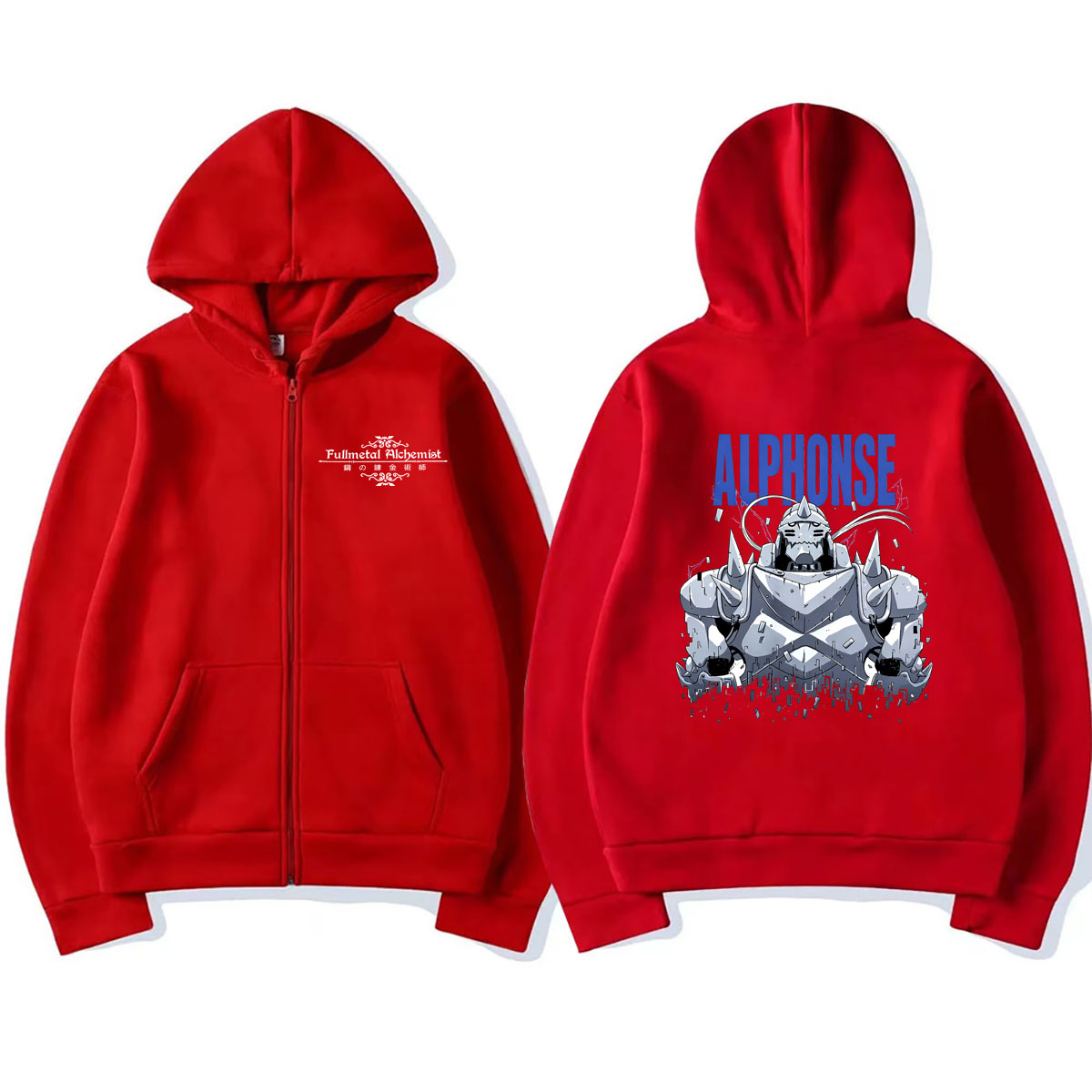 Hoodie Zipper Grafis Anime Ful - Fullmetal Alchemist Coat ulasan dan harga