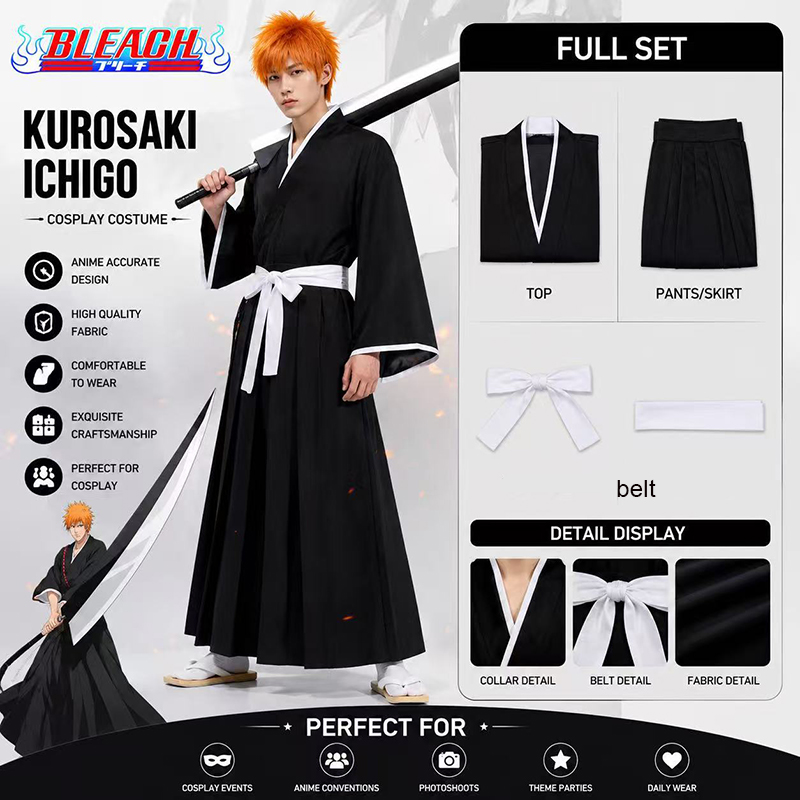 Kostum Cosplay Anime BLEACH Ku - Bleach Captain Coat ulasan dan harga