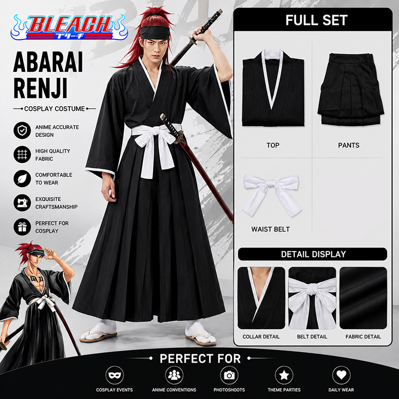 Kostum Cosplay Anime BLEACH Ku - Bleach Captain Coat ulasan dan harga
