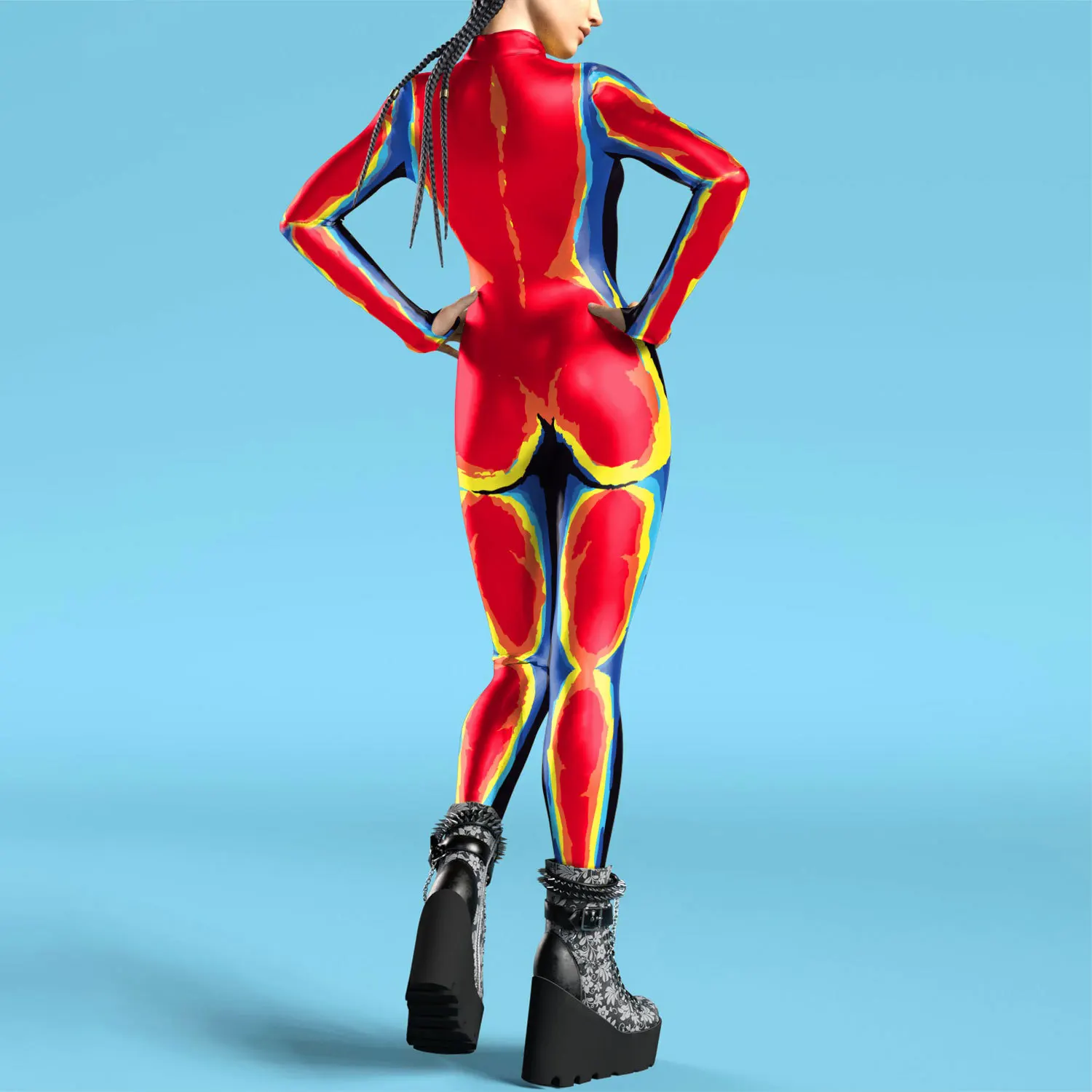 Bodysuit Zentai Gambar Cetak 3 - Anime Cosplay Images ulasan dan harga