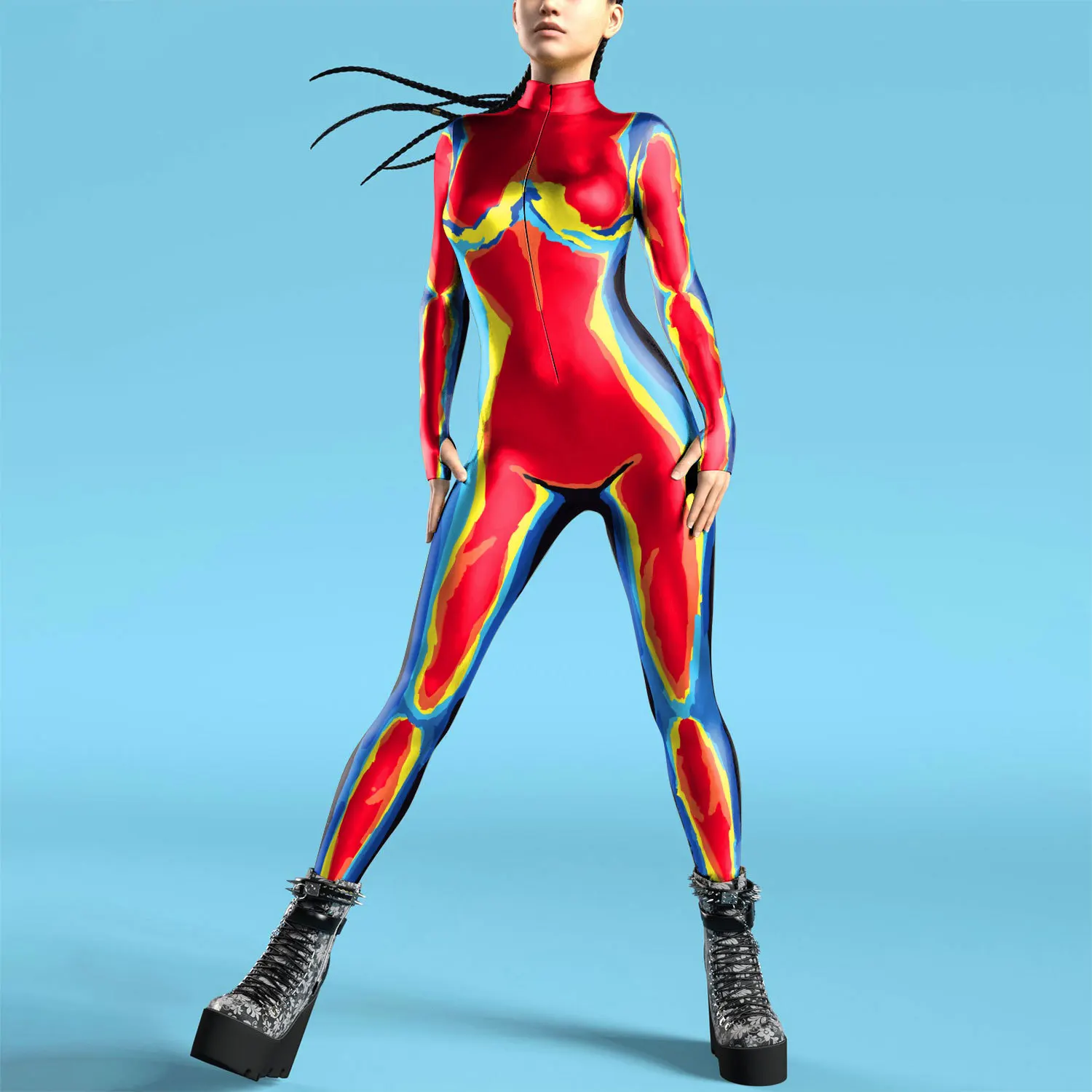 Bodysuit Zentai Gambar Cetak 3 - Anime Cosplay Images ulasan dan harga
