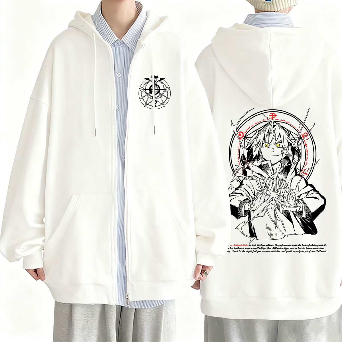 Hoodie Zipper Anime Fullmetal  - Fullmetal Alchemist Coat ulasan dan harga