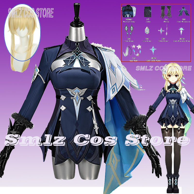 Kostum Cosplay Traveler Lumine - Anime Cosplay Wig ulasan dan harga