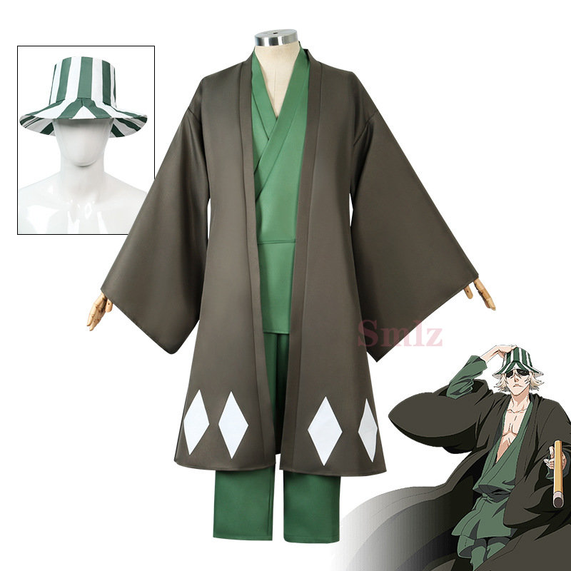 Urakhara Kisuke Cosplay Kostum - Bleach Captain Coat ulasan dan harga