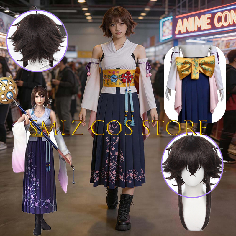 Smlz FFX Yuna Cosplay Anime FF - Anime Cosplay Wig ulasan dan harga
