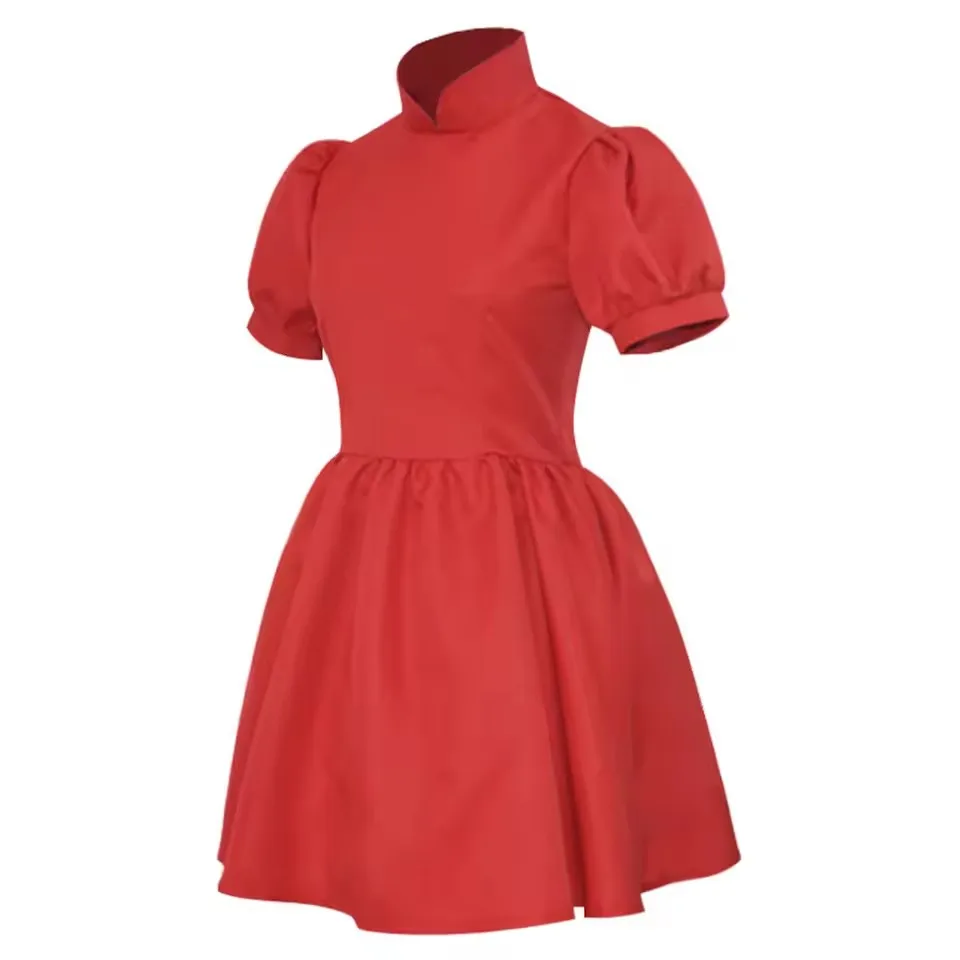 Gaun Merah Bertema Pergunungan - Anime Cosplay Kid ulasan dan harga