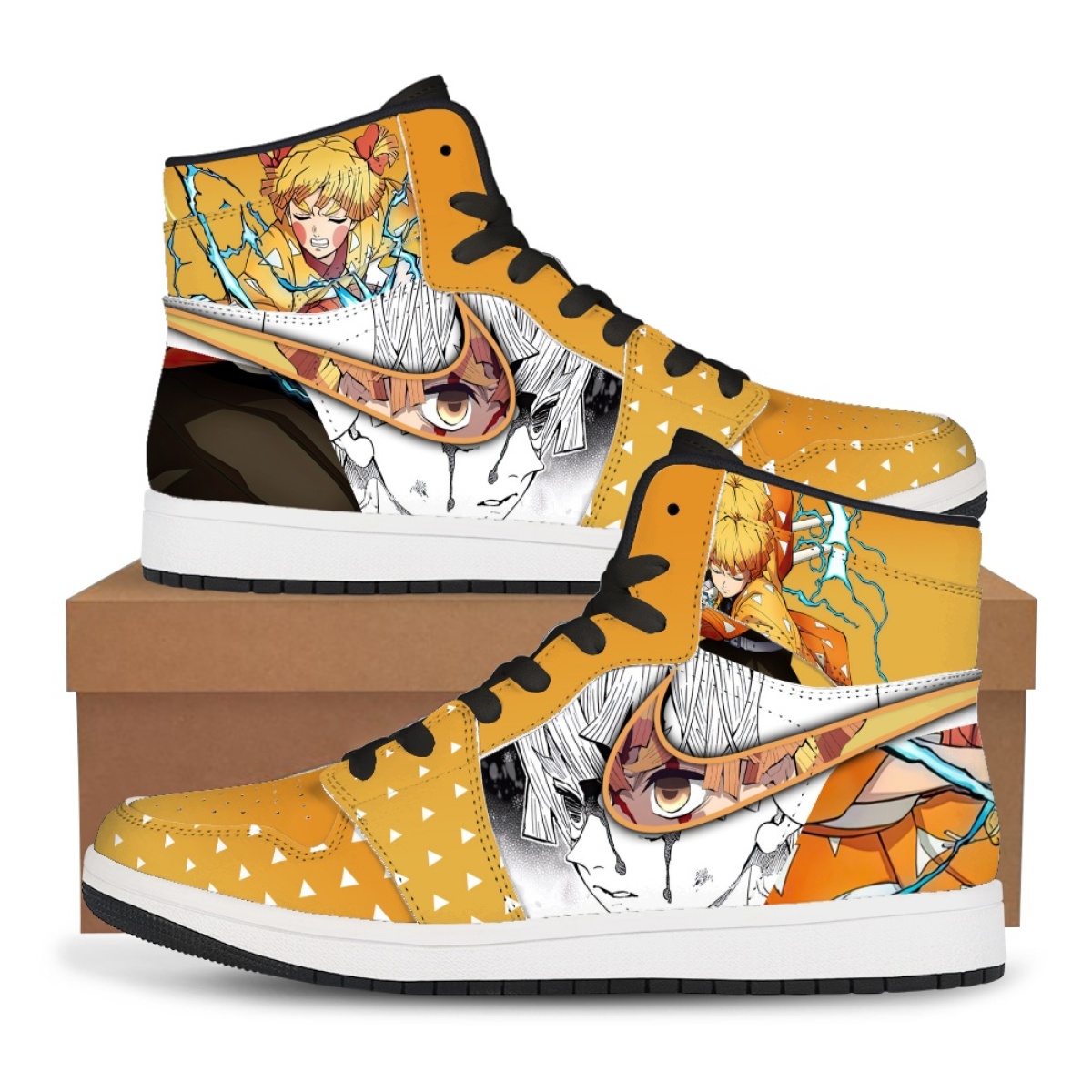 Sepatu Sneakers High Top Demon - Cosplay Anime Zenitsu ulasan dan harga