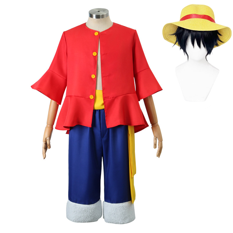 Kostum Cosplay Luffy Topi Wig  - Anime Cosplay Kid ulasan dan harga