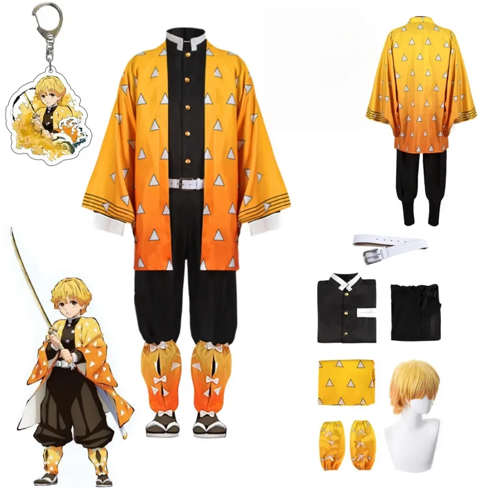 Wig cosplay karakter anime Aga - Cosplay Anime Zenitsu ulasan dan harga