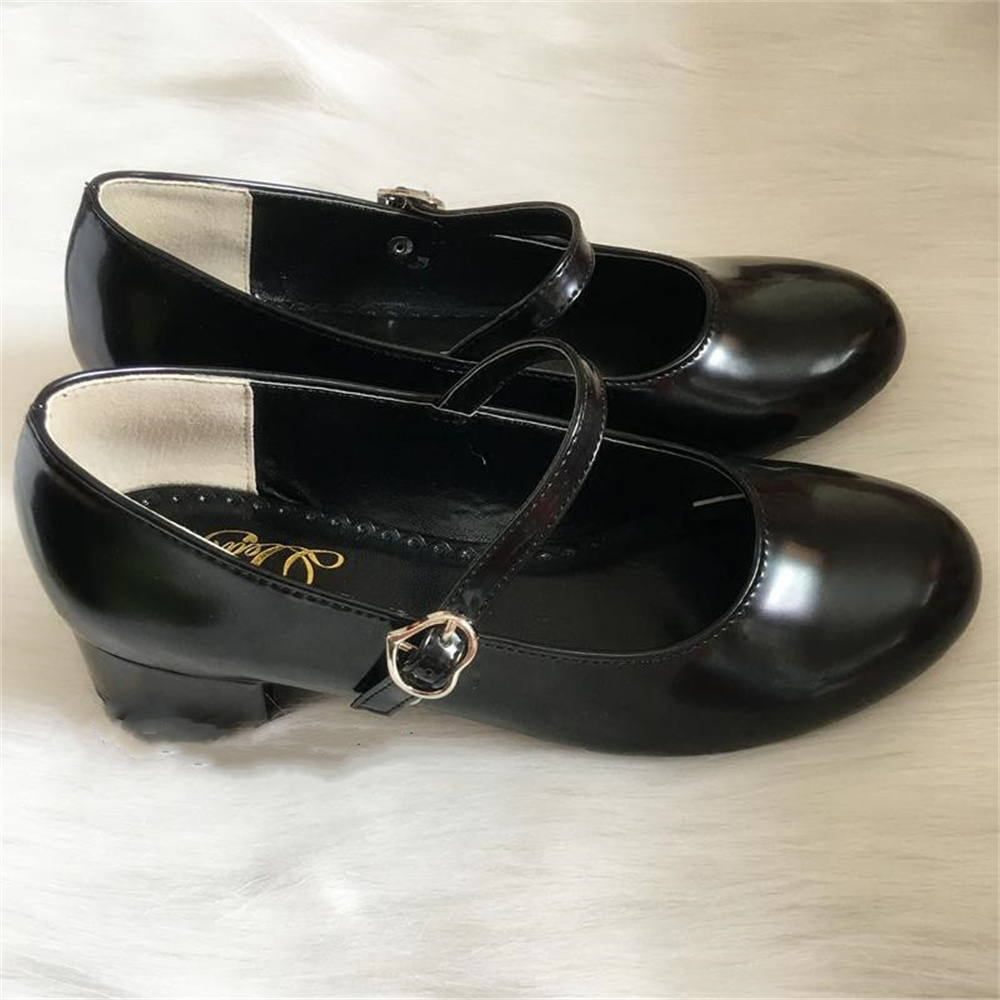 Sepatu PU Kepala Bundar Hak Re - Anime Cosplay Korean Girl ulasan dan harga