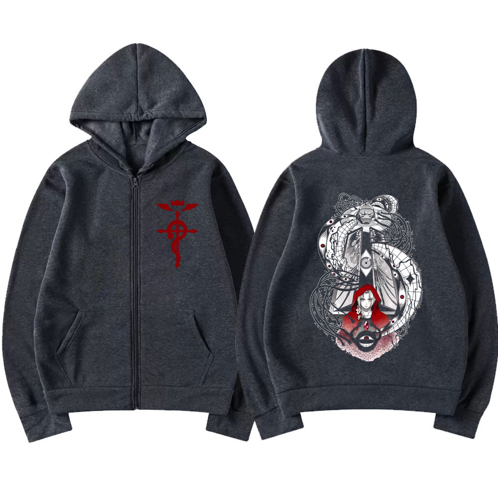 Hoodie Zipper Fullmetal Alchem - Fullmetal Alchemist Coat ulasan dan harga