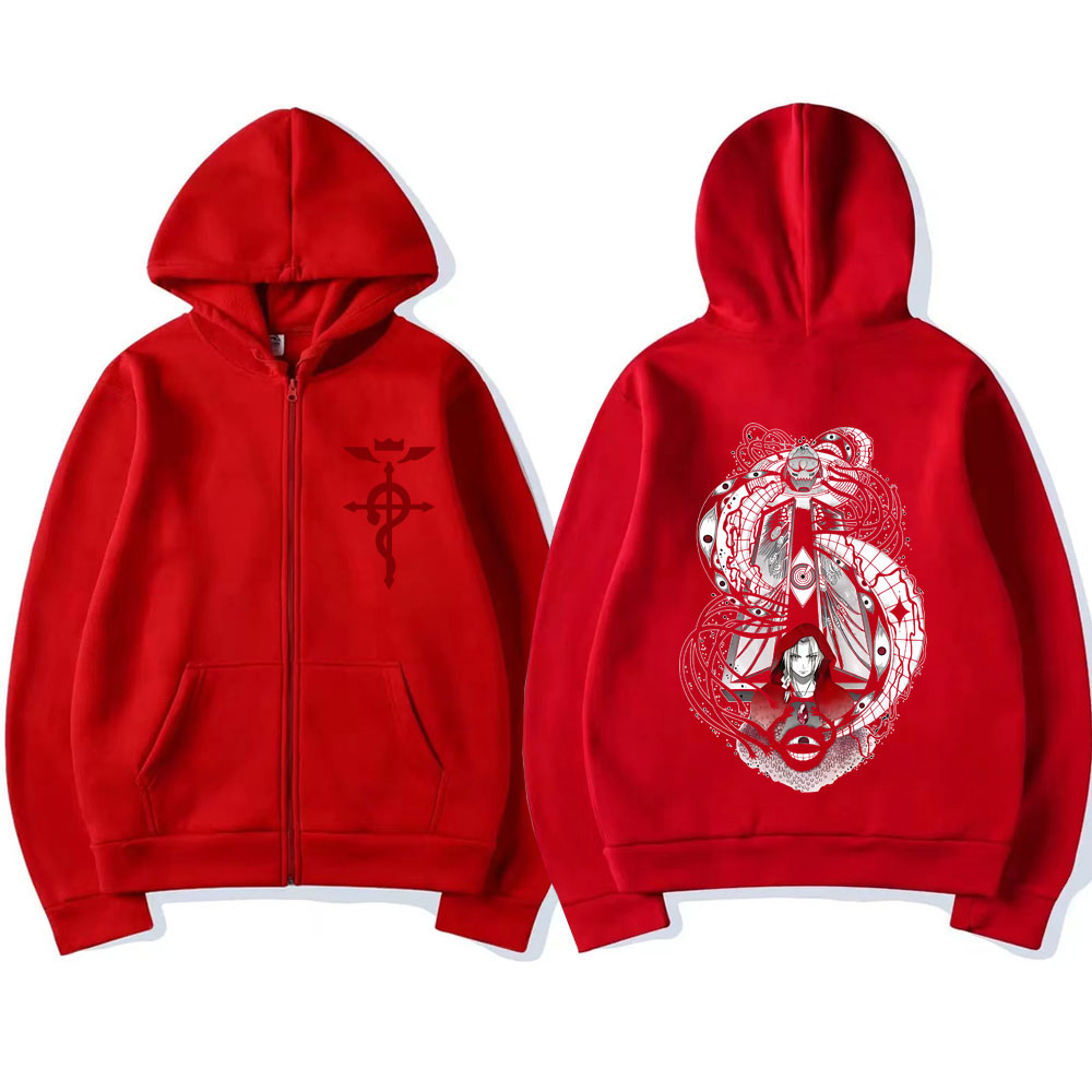 Hoodie Zipper Fullmetal Alchem - Fullmetal Alchemist Coat ulasan dan harga