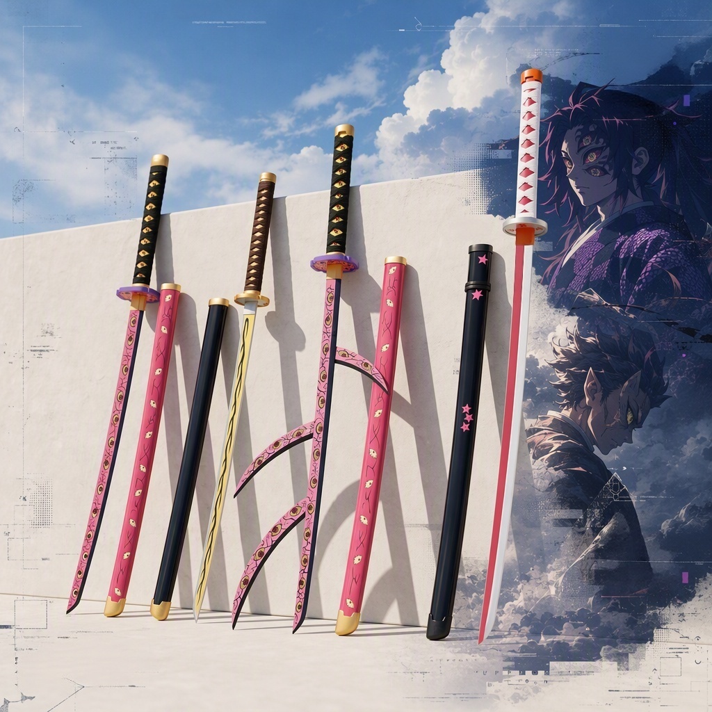 Pedang Katana Demon Slayer Aga - Cosplay Anime Zenitsu ulasan dan harga