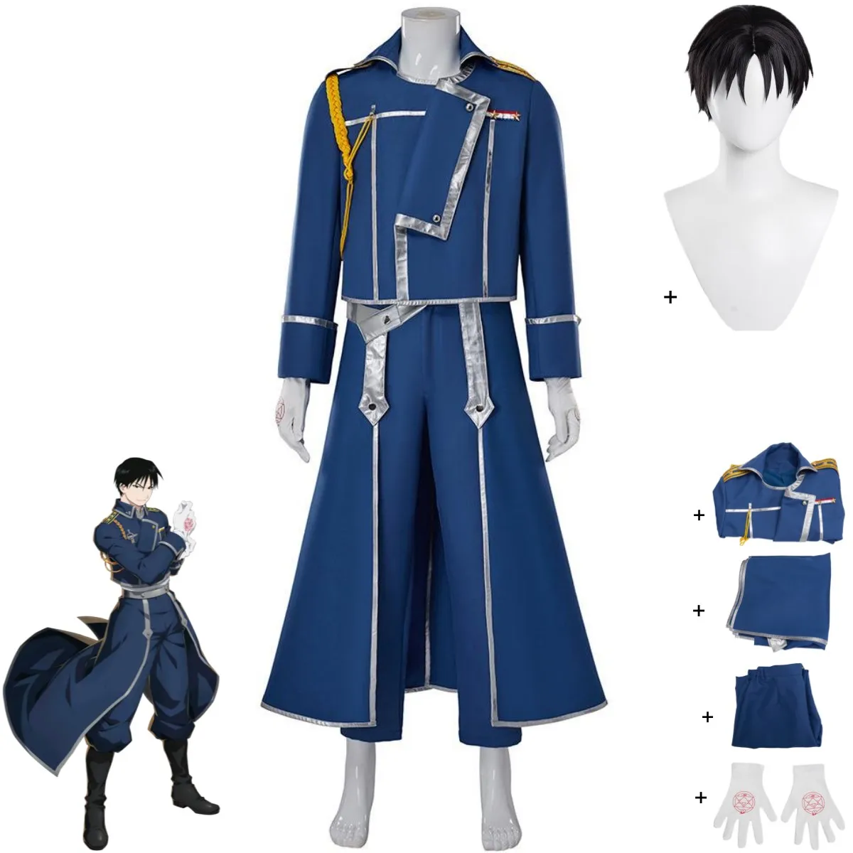 Kostum Cosplay Roy Mustang Ser - Fullmetal Alchemist Coat ulasan dan harga