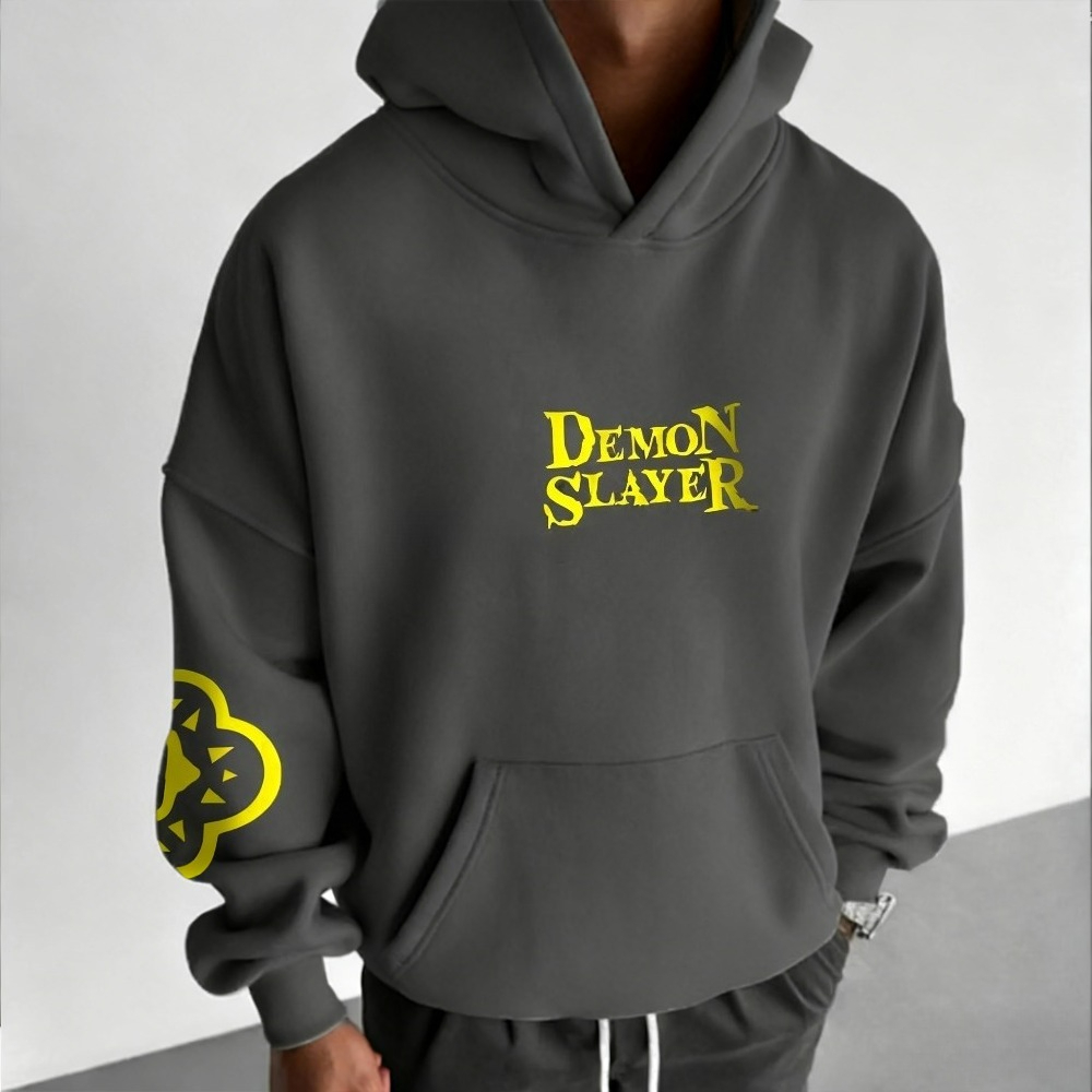 Demon Slayer Hoodie Pria Sweat - Cosplay Anime Zenitsu ulasan dan harga